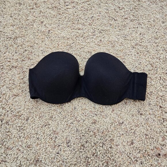 Victoria Secret Strapless Bra Black 36 D w/Underwire Body by Victoria - Picture 1 of 7
